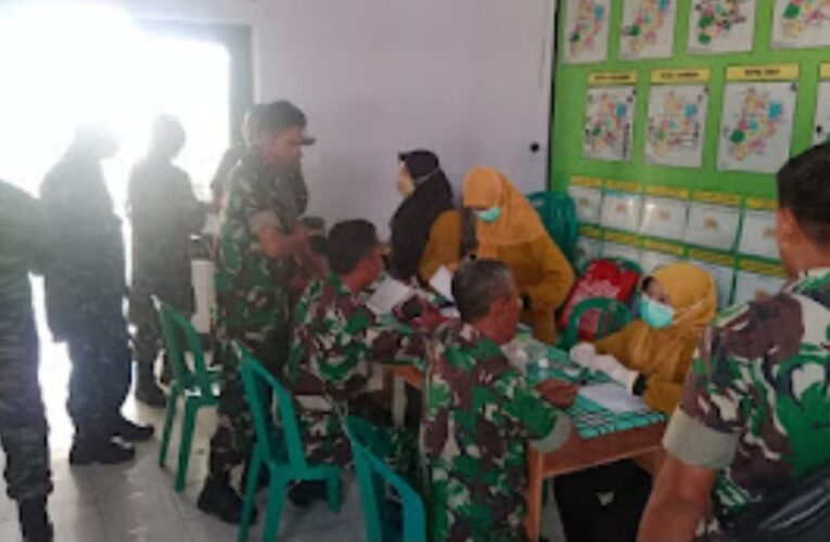 Koramil 0809/17 Purwoasri Gelar Pemeriksaan Kesehatan Bagi Anggotanya