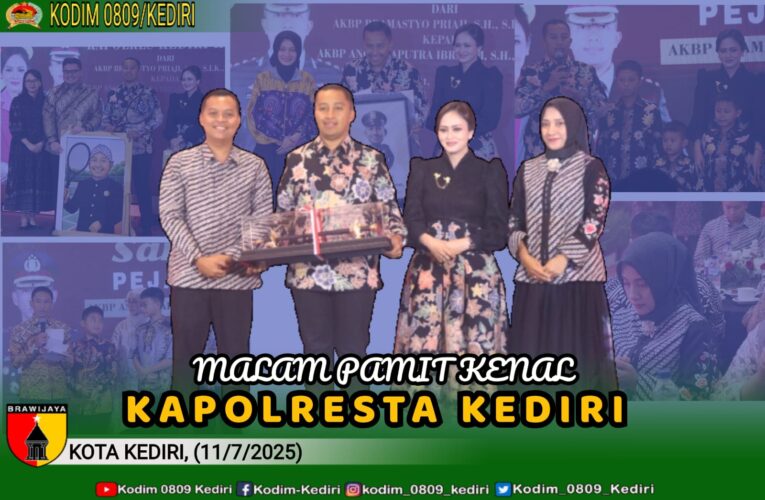 Dandim 0809/Kediri Hadiri Pamit Kenal Kapolres Kota Kediri