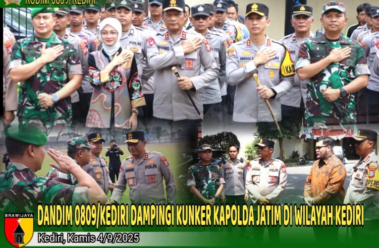 Dandim dan Forkopimda Dampingi Kunjungan Kerja Kapolda Jatim Tinjau Kerusakan di Wilayah Kediri